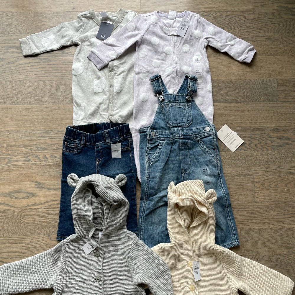 Baby Gap PJs, Denim, and Cardigans